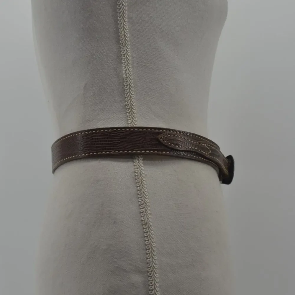 TexTan Women's Western Cowgirl Brown Leather Belt Boho Sz 28 - Picture 11 of 14